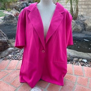 NWT Sag Harbor Pink Blazer Size 24W